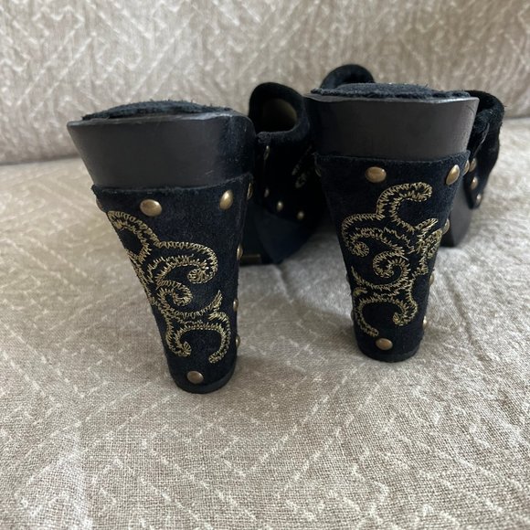 NEW Bridget Shuster Size 10 Black Suede Slide/Mule - Picture 4 of 6